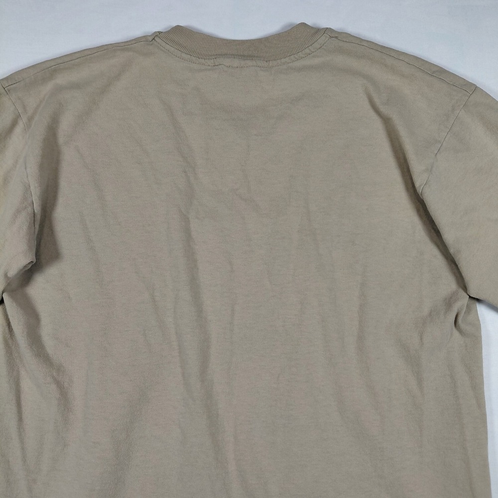 Vintage Anvil Single Stitch Carmel Resort T Shirt Mens Large Tan Cotton‎ Logo - Picture 7 of 9